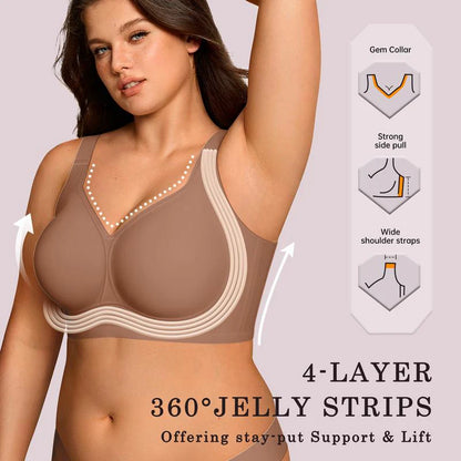 Full coverage wireless bra