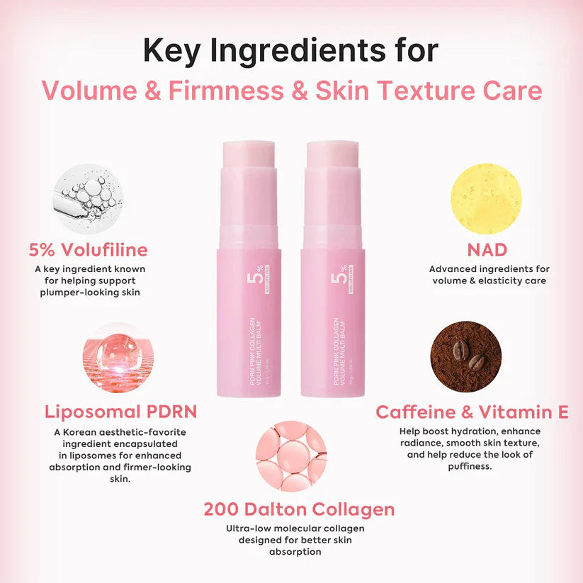💄Furnibble™ Pink Collagen Volume Balm Stick with 5% Volufiline 💖