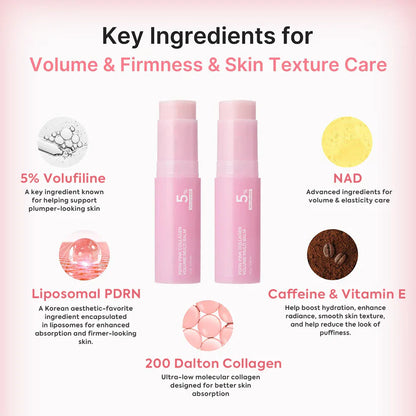 💄Furnibble™ Pink Collagen Volume Balm Stick with 5% Volufiline 💖