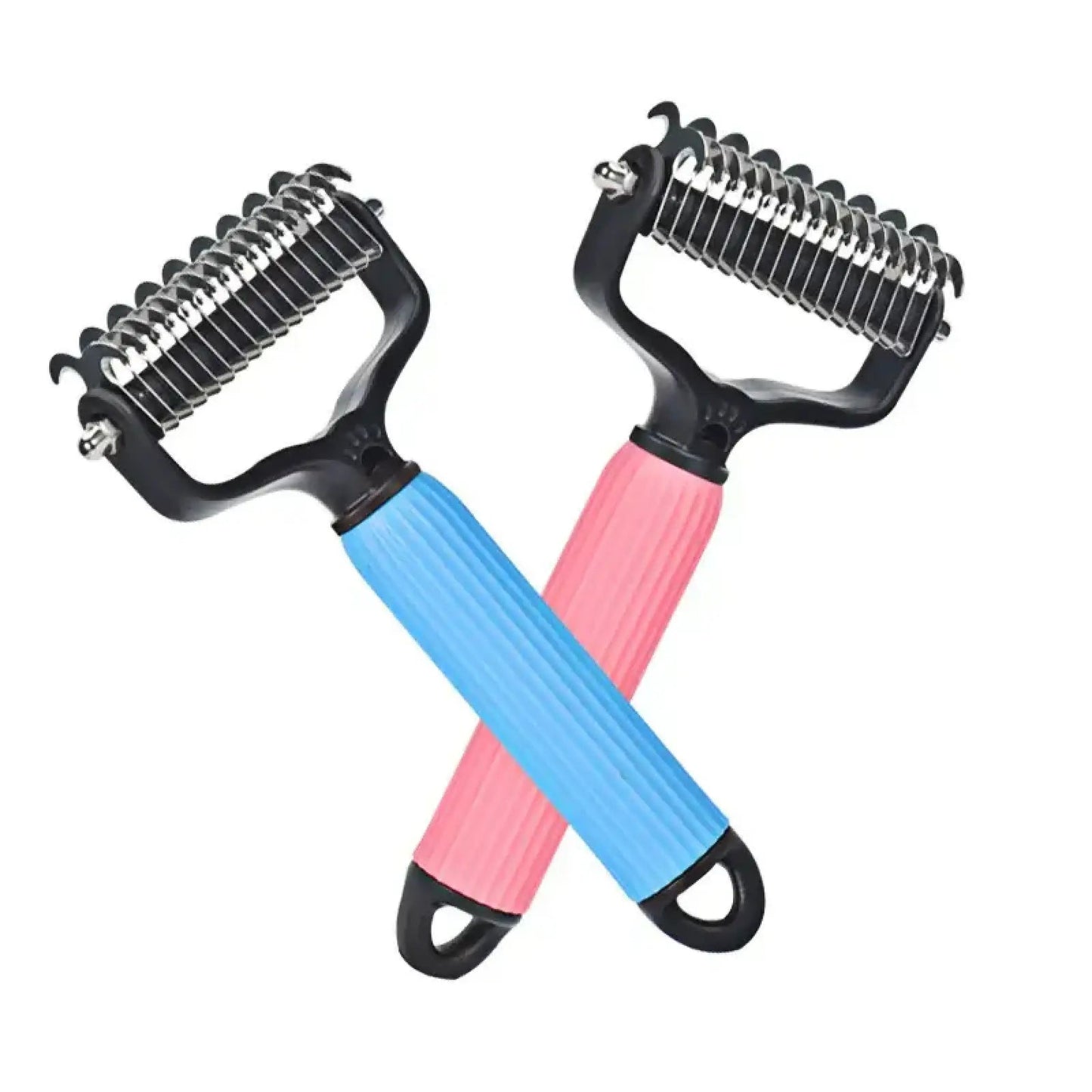✨Pet Grooming Tool, Universal Detangling Comb for Dogs, Stainless Steel Double-Sided Design, Effective Shedding Removal & Matted Hair Tamer, Practical Daily Dog Coat Maintenance Supplies.