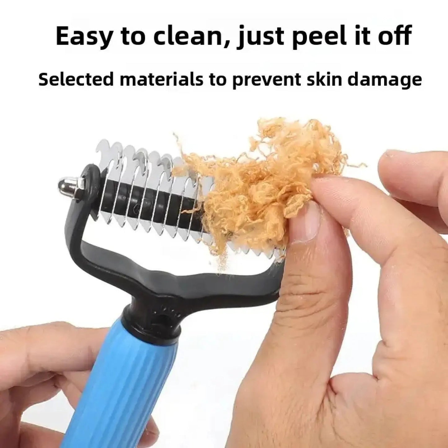 ✨Pet Grooming Tool, Universal Detangling Comb for Dogs, Stainless Steel Double-Sided Design, Effective Shedding Removal & Matted Hair Tamer, Practical Daily Dog Coat Maintenance Supplies.