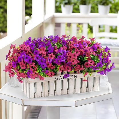 Artificial Flower (24pcs/set), UV Resistant Colorful Fake Flower, Decorative Bouquet for Home Decor Garden Party Wedding Decor